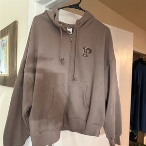 XL Brown Hoodie with Logo